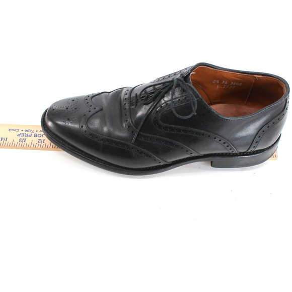 Allen Edmonds McClain Black Leather Wingtip Oxford Brogue Goodyear USA Mens 8.5 - Picture 13 of 16